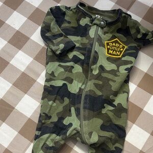 🟢10/$10 - Dad's Little Man Camouflage One Piece